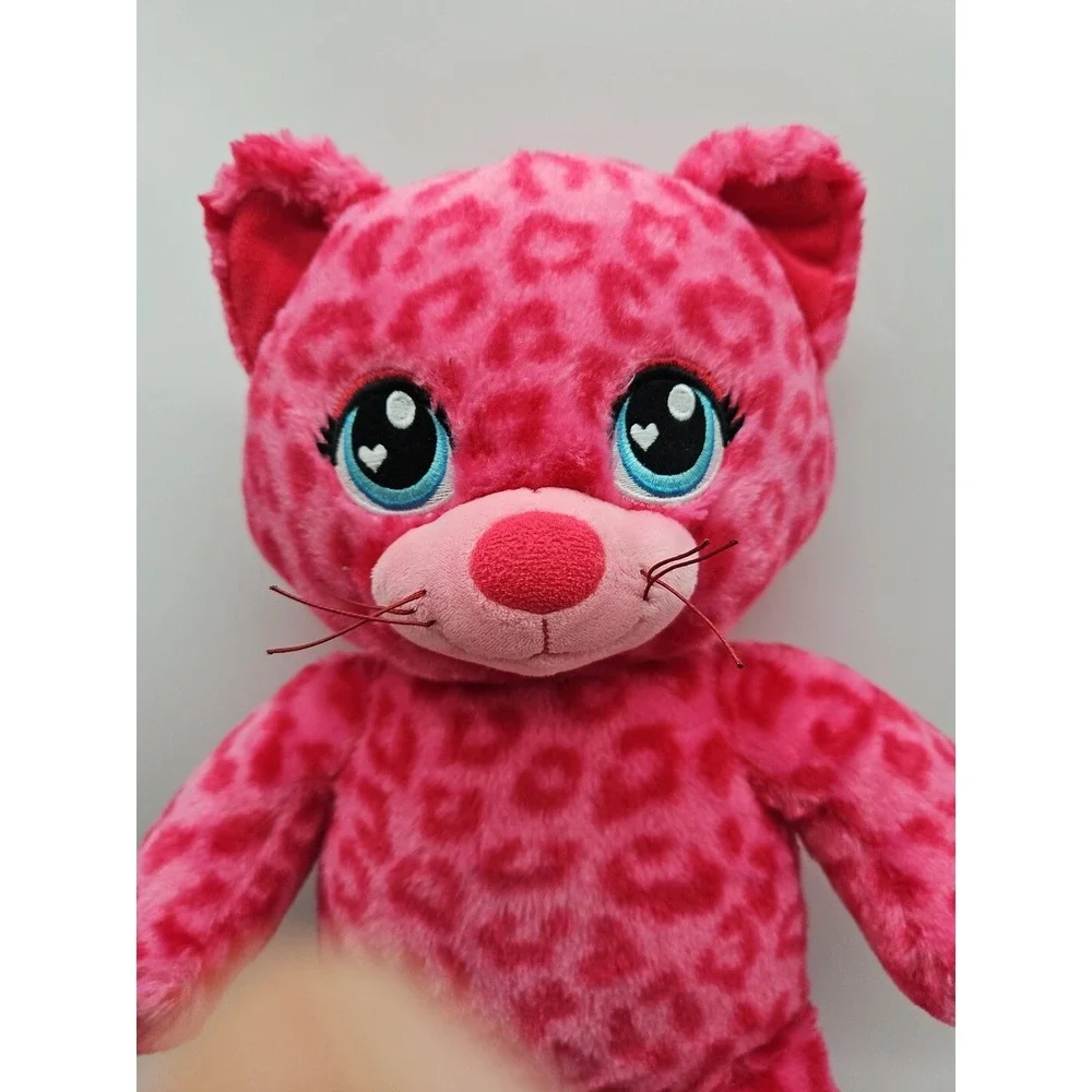 BUILD A BEAR HOT PINK CANDY SWEET SCENTS LEOPARD‎ KITTY PLUSH DOLL TOY
